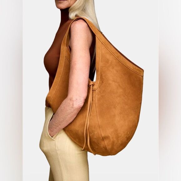 Mansur Gavriel Soft M Suede Hobo Bag - Picture 4 of 13